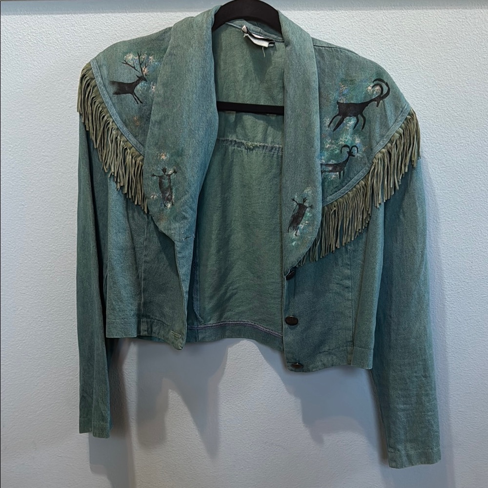 Vintage western Fringe Jacket, Womens Medium